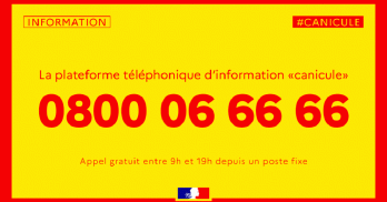 ALERTE CANICULE  : n'attendez pas les premiers effets des fortes chaleurs. En cas de malaise, appelez le 15.